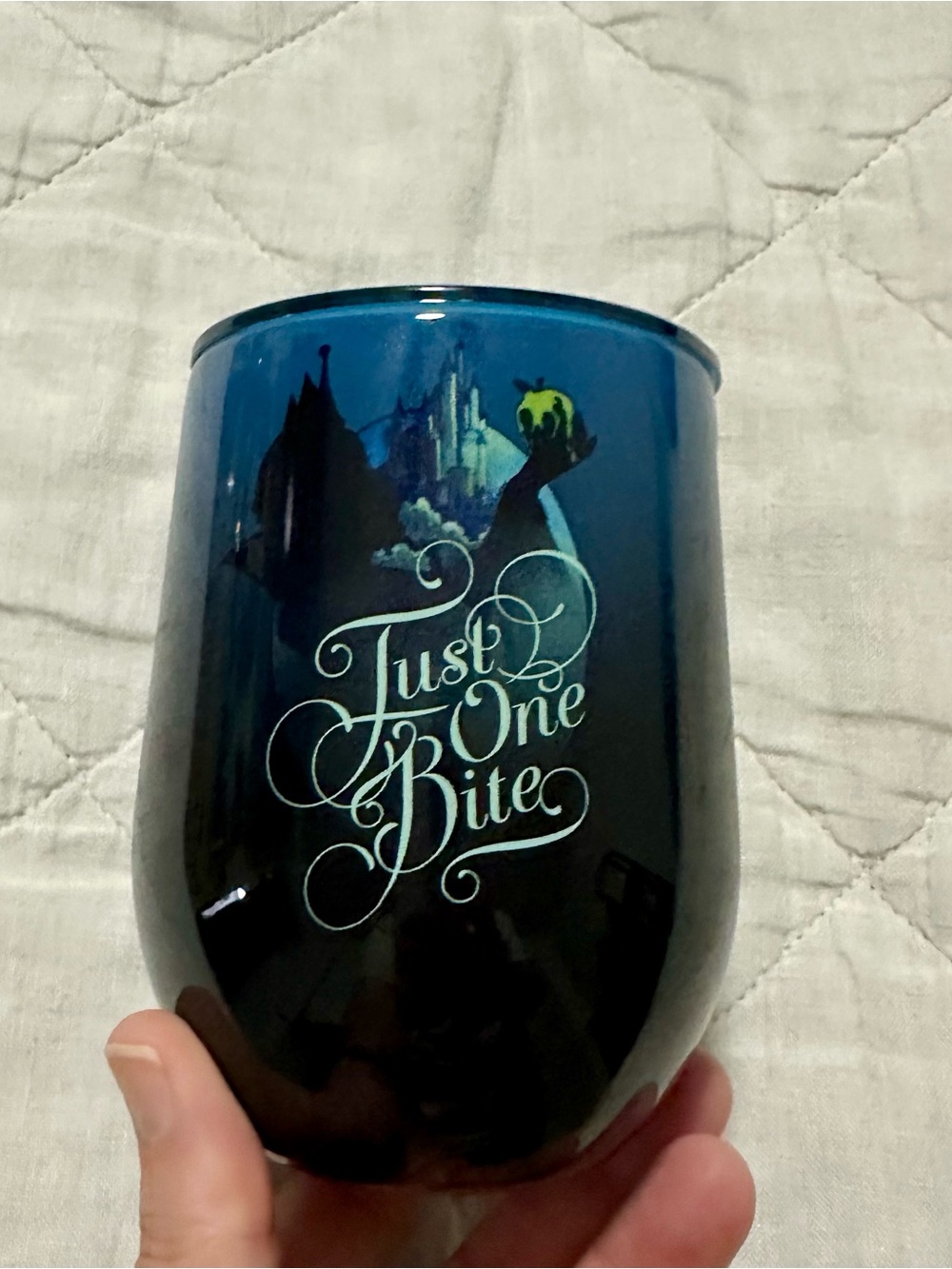 Just One Bite Blue Iridescent Stemless Wine Tumbler Corkcicle